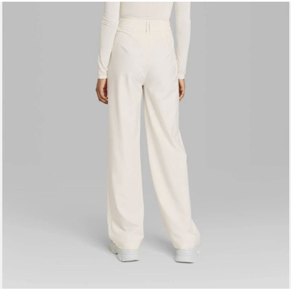 Women's Wide Leg Trousers Sz 8 NWT- Wild Fable Off-White